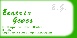 beatrix gemes business card